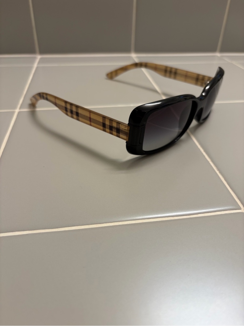 Women’s Burberry Sunglasses with Signature Plaid Arms